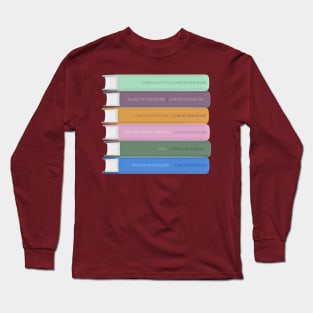 Haruki Murakami Book Spine Design - Book Lovers Gift Long Sleeve T-Shirt